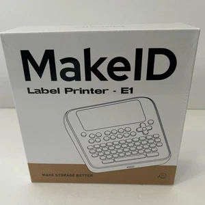 Make ID Marqueur d'étiquettes E1 Imprimante thermique LCD Écran - Imprimés 9mm, 12mm, 16mm Effacer