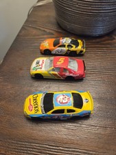 Lot Of 3 PLAY WORN General Mills Cereal Toy Cars, NASCAR, CHEERIOS, CORN FLAKES