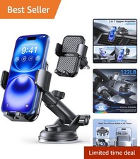 3-in-1 Car Phone Holder with 122 lbs Suction - Universal Dashboard  Vent Mount