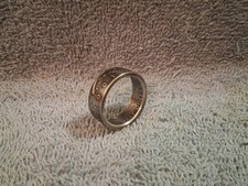 2001 90  Silver Kennedy Half Dollars  size 12 coin ring handmade