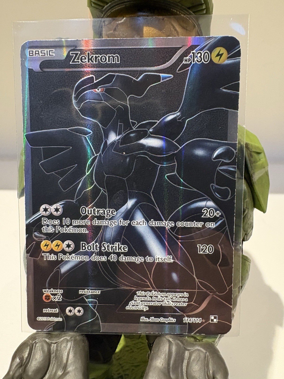 Pokemon Zekrom Card 114/114 Black White Base Full Art Ultra Rare Holo LP