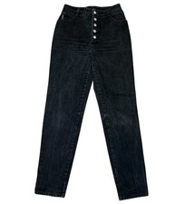 Vintage Y2K BONGO Black High Waist Jeans Womans size 11 Made In USA Straight Leg