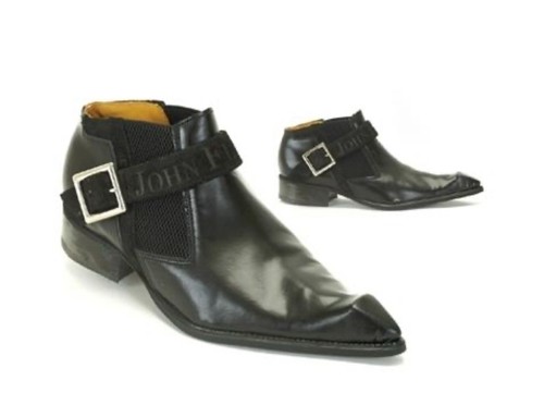 Vintage John Fluevog Schwertfisch Riemen Leder Schuh Stiefel eingestellt Größe 6 Damen
