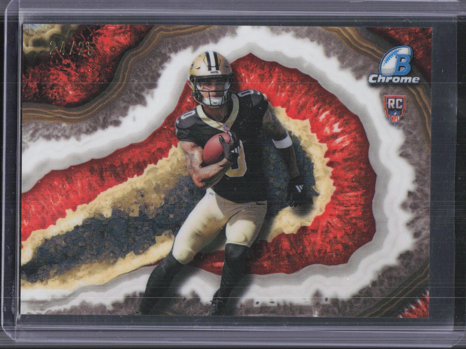 2026 Bowman #C-11 Jordyn Tyson Crystallized Orange Crystal Refractor #/25