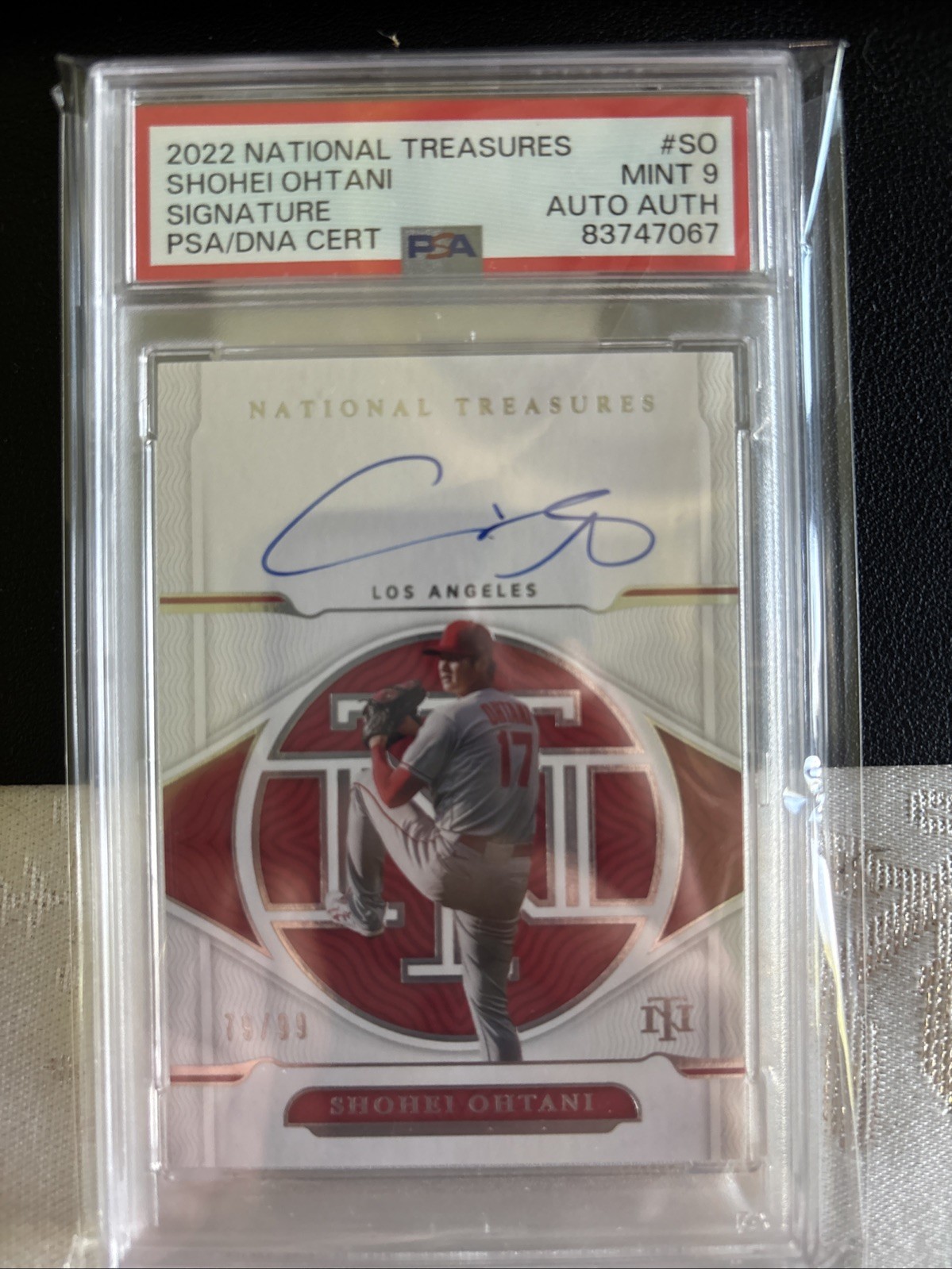 Shohei Ohtani Auto 2022  National Treasures Singatures /99 #SO PSA 9