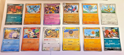 Pokemon - Mega Evolutions 2025- 10 Base/1 Holo/ 1 Reverse Holo- 12 Card Lot
