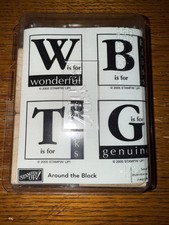 Stampin' Up Around The Block 4pc Set 2005 New Never Used Unmounted
