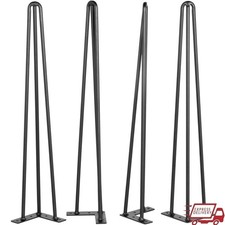 Hairpin Table Legs Set of 4 Heavy Duty Steel Furniture Legs DIY Adjustable New