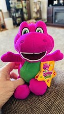 Fisher-Price Barney  s World Plush - Barney Purple Dinosaur Stuffed Animal 9  NEW