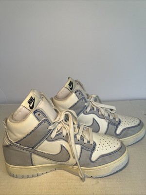NIKE DUNK HIGH 1985 SUMMIT WHITE-FOOTBALL GREY ''DENIM'' SZ 6.5 [DQ8799-101]