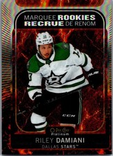 2021-22 O-Pee-Chee Platinum - Marquee Rookies Riley Damiani Hot Magma 13/499
