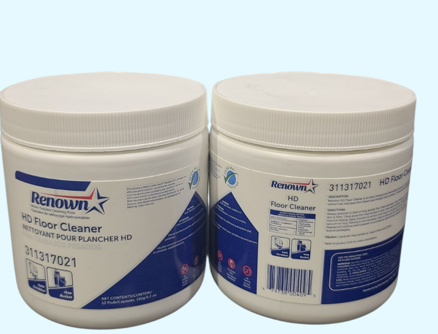 Renown Heavy-Duty Floor Cleaner Pod 150g/5.2 oz LOT OF 2