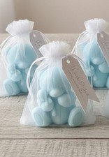 Christening Baby Showers Baptism Gift Boy Teddy Bear Candle Baby Powder Scent