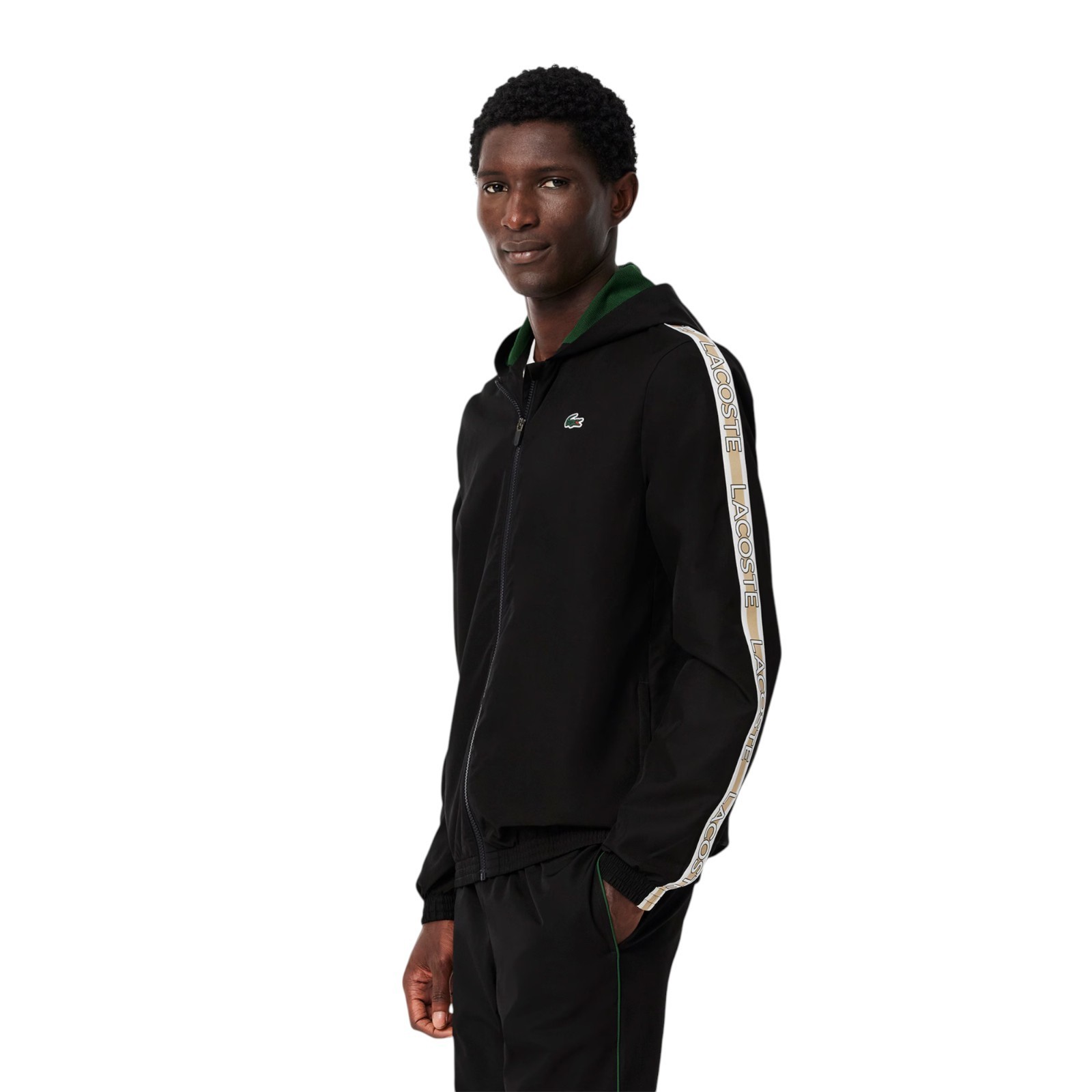 Lacoste Full Tracksuit Set Mens Black Hoody Top Bottoms WH8987 Size L XL XXL thumbnail 5
