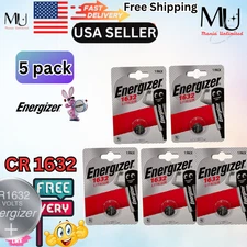 5X Pack Energizer CR 1632  ECR1632 Fresh Stock Lithium 3V Battery Exp Date 2034+
