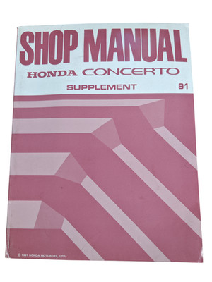 Honda Concerto Nachtrag 1991 Werkstatthandbuch Erstausgabe