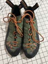 La Sportiva Tarantulace Climbing Shoes EU 43.5 US 10.5 Green Orange Lace Up