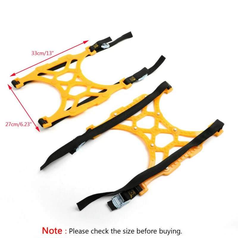 6PC Universal Snow Tire Chains of Car SUV Thickened Anti-skid Emergency Strap Foto 3 de 4