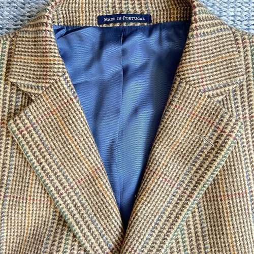 Reid & Taylor Scotland Wool Tweed Blazer Size 42R Houndstooth Sport Coat Jacket - Picture 5 of 24