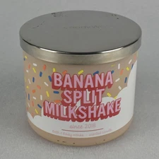 Bath & Body Works 3-Wick Scented Jar Candle Banana Split Milkshake 14.5oz