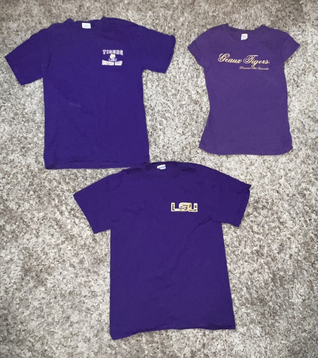 LOT OF (3) LSU FOOTBALL WOMEN'S SMALL PURPLE MOSSY OAK SHORT