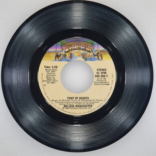 MELISSA MANCHESTER Thief Of Hearts CASABLANCA 880 308-7 NM 45 7" 1984 Disco - Picture 2 of 4