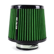 Green 3 76mm High Flow Inlet Cold Air Intake Cone Replacement Dry Air Filter