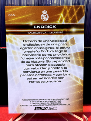 ENDRICK Real Madrid TOPPS FAN SET GF-5 2024-2025 RC Rookie Card