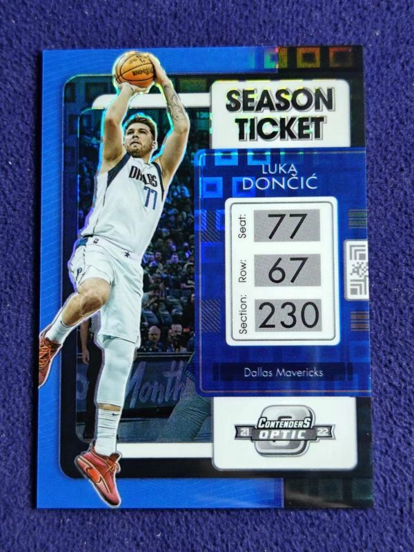 2021-22 Contenders Optic Luka Doncic Season Ticket Black Pandora Case Hit SSP
