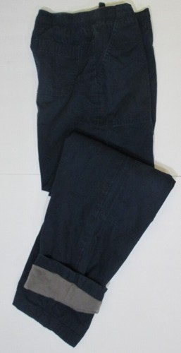 LANDS END Navy School Uniform Plain Front Chino Shorts Boys XL 18-20 *GC* - Picture 2 of 4