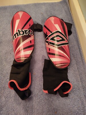 Hot Pink Umbro Shin Guards Youth Size XL STQ17101 - Soccer Field Hockey