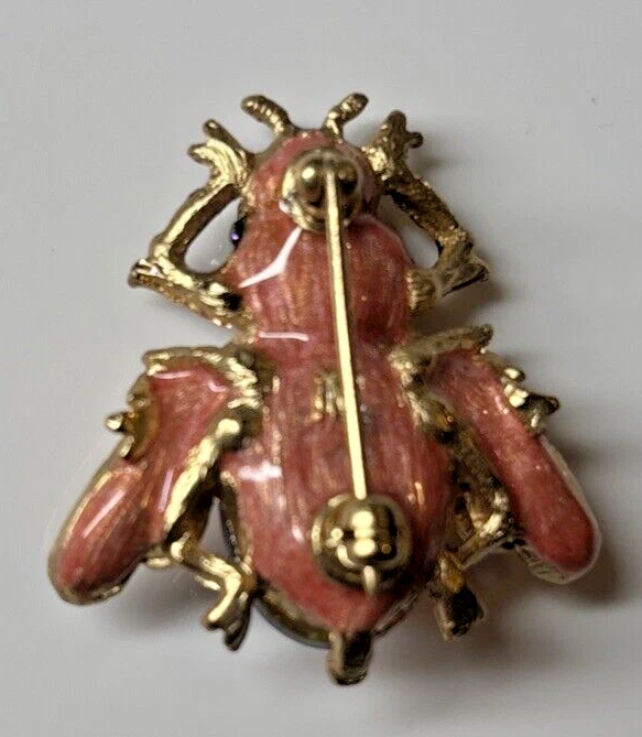 PIN MOSCA JAY STRONGWATER CON JOYAS LUZ ÓPALO SINTÉTICO SWAROVSKI cristal firmado Foto 2 de 4