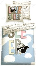 Bettwäsche Shaun das Schaf - Love Sleep - 135 x 200 cm + 80 x 80 cm - Baumwolle