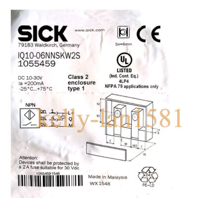 1pcs 100% Test IQ10-06NNSKW2S Inductive Proximity Sensors, NPN, New #W10