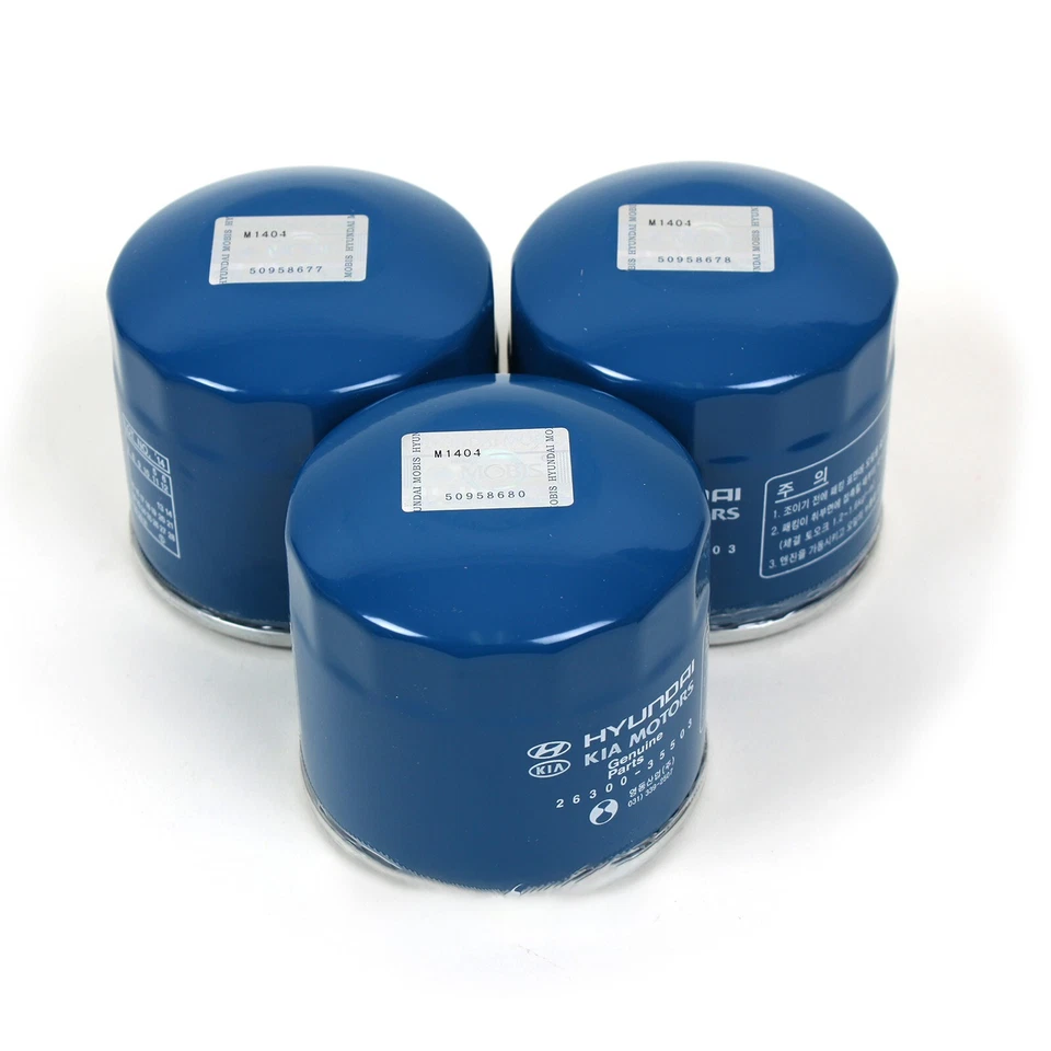 3 GENUINE Oil Filters W/ Washers for 16-24 13 KIA OPTIMA NIRO FORTE5 1.6L Foto 4 de 4
