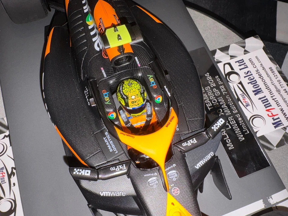 1:18 MINICHAMPS 537241904 Lando Norris Mclaren F1 MCL38 Primo Win Miami Gp 2024 - Immagine 4 di 4