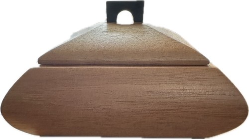 Wood Mahogany Box with Ebony Top Square Handcrafted