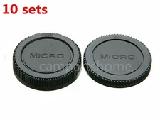 10pcs Rear Lens Cap + Camera Body Front Cap for Olympus Panasonic Micro 4/3 M4/3