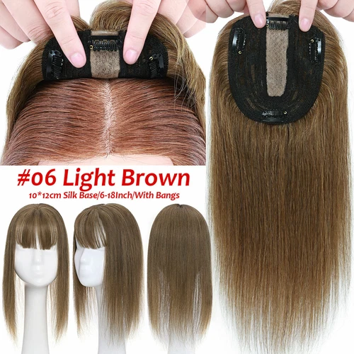 100% Echthaar Topper Toupet Extensions Clip In Remy Human Hair Toupee Haarteil l - Bild 36 von 84