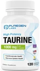 Puregen Labs Taurine 1000mg 120 Vegetarian Capsules