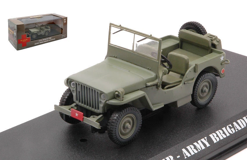 MODELLINO AUTO STATICO GREENLIGHT JEEP WILLYS MB ARMY BRIGADIER 1942 MASH 1/43 - Immagine 4 di 4