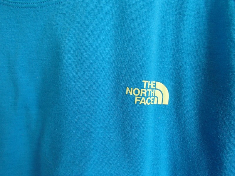 Jersey Cotton T-Shirt Blue Athletic Vapor Wick Run Walk Shirt Top Branded Front