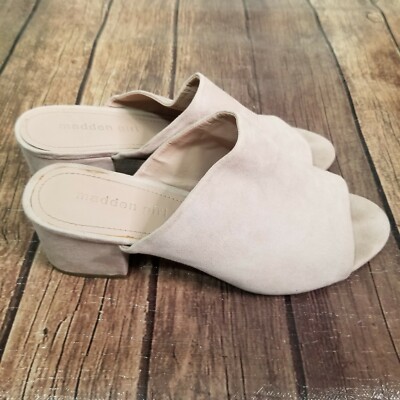 Madden Girl Lorna Heels Womens Rose Pink Block Heel Open