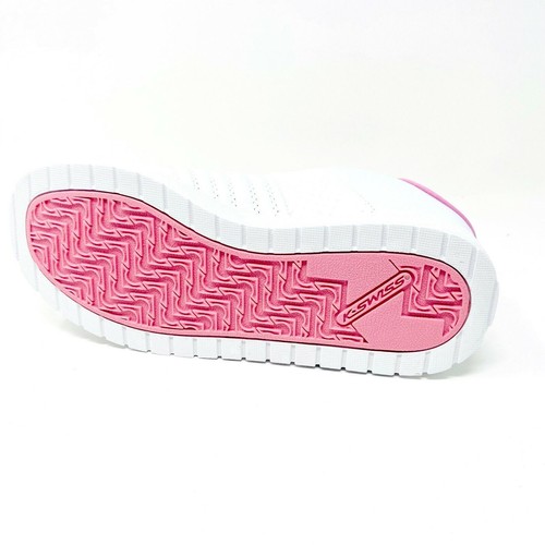 K-Swiss Wolert White Bubble Gum Pink Girls Kids Casual Shoes Sneakers 51376136 - Picture 5 of 5