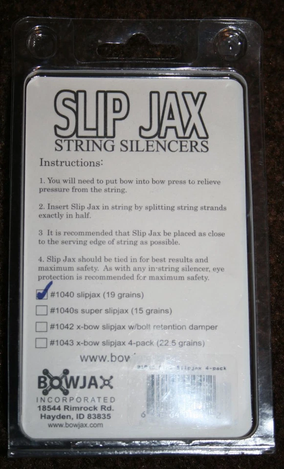 BowJax Slip Jax string silencer 1040 pink new 4 pack 19 grain - Image 3 of 3