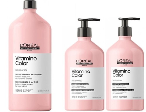L'OREAL VITAMINO COLOR SHAMPOO 1.5 L + 2 x VITAMINO COLOR CONDITIONERS 750 ML - Picture 3 of 3
