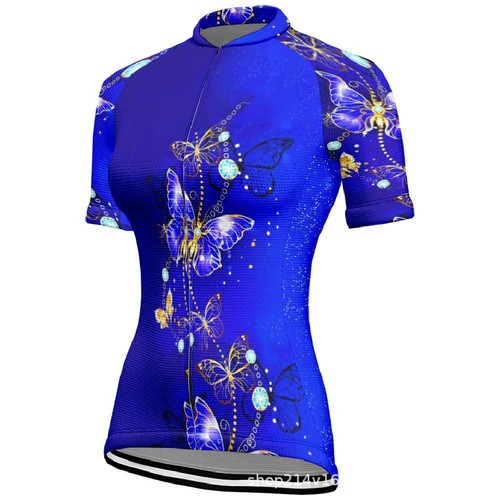 Butterfly Cycling Jersey Women's Short Sleeve Cycle Jersey Bike Bicycle Shirt - Picture 8 of 45