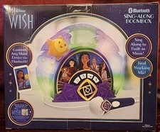 Disney WISH Sing Along Boombox Bluetooth Real Microphone BRAND NEW