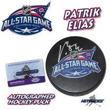 PATRIK ELIAS SIGNED 2015 ALL STAR GAME PUCK NEW JERSEY DEVILS #3