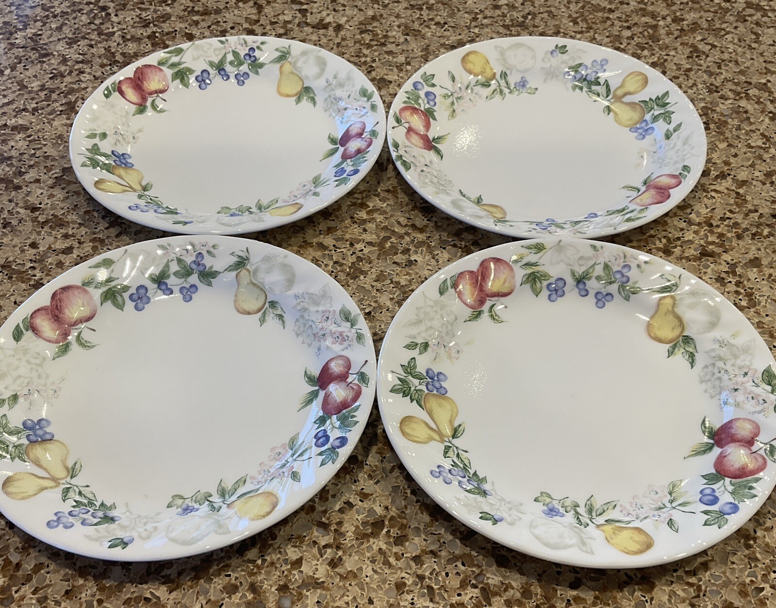 Set Of 4 Corelle Chutney Plates Bread Dessert 7.25” Plates Corning